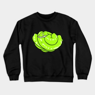 Green Tree Python Snake Crewneck Sweatshirt